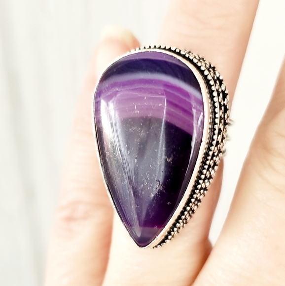 New Botswana Agate 925 Silver Ring. - Picture 8 of 8